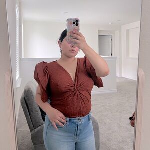 Butterfly sleeve bodysuit